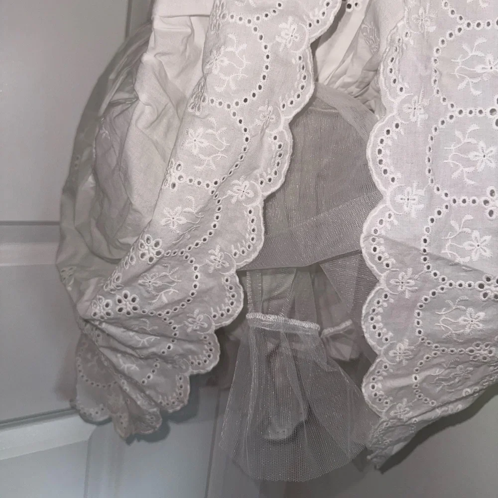 NWT🔖 Miss Circle- Eyelet Drop waist mini dress - Small - Picture 7 of 9